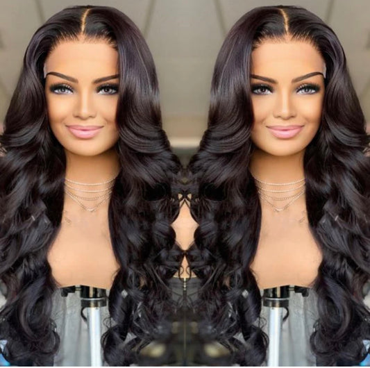 Body Wave 13x4 Frontal Pre-Plucked HD 150% Lace Long Wig 100% Human Hair